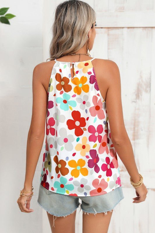 Floral Charm Tank - Mythical Kitty Boutique