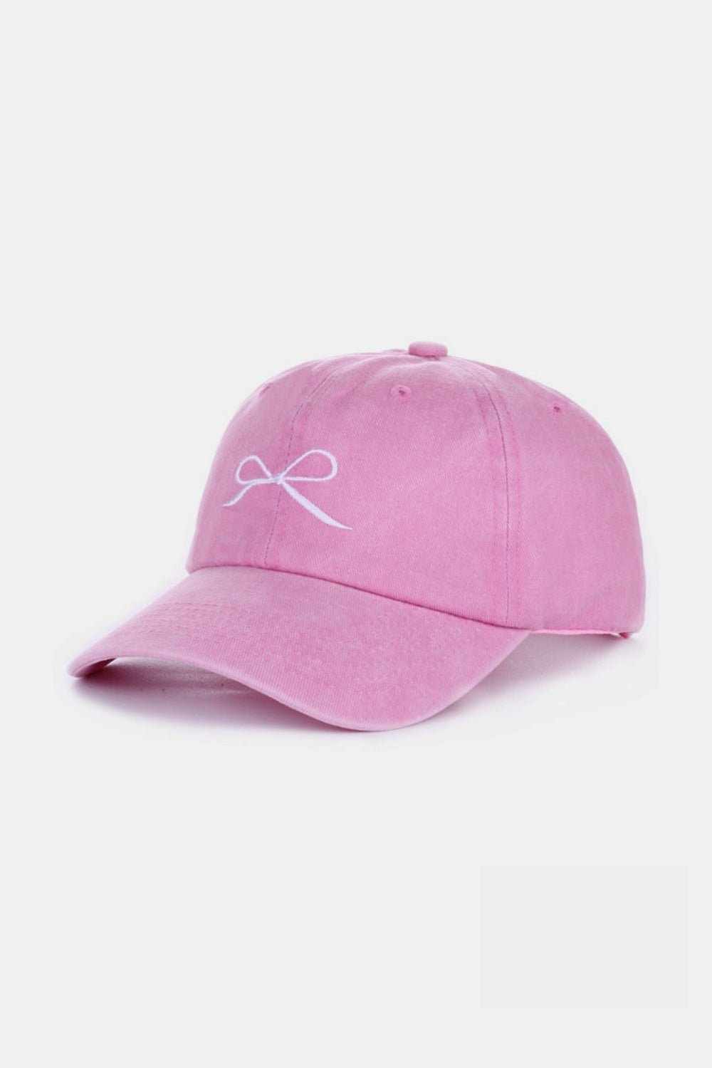 Zenana Bow Embroidered Washed Cotton Caps - Mythical Kitty Boutique