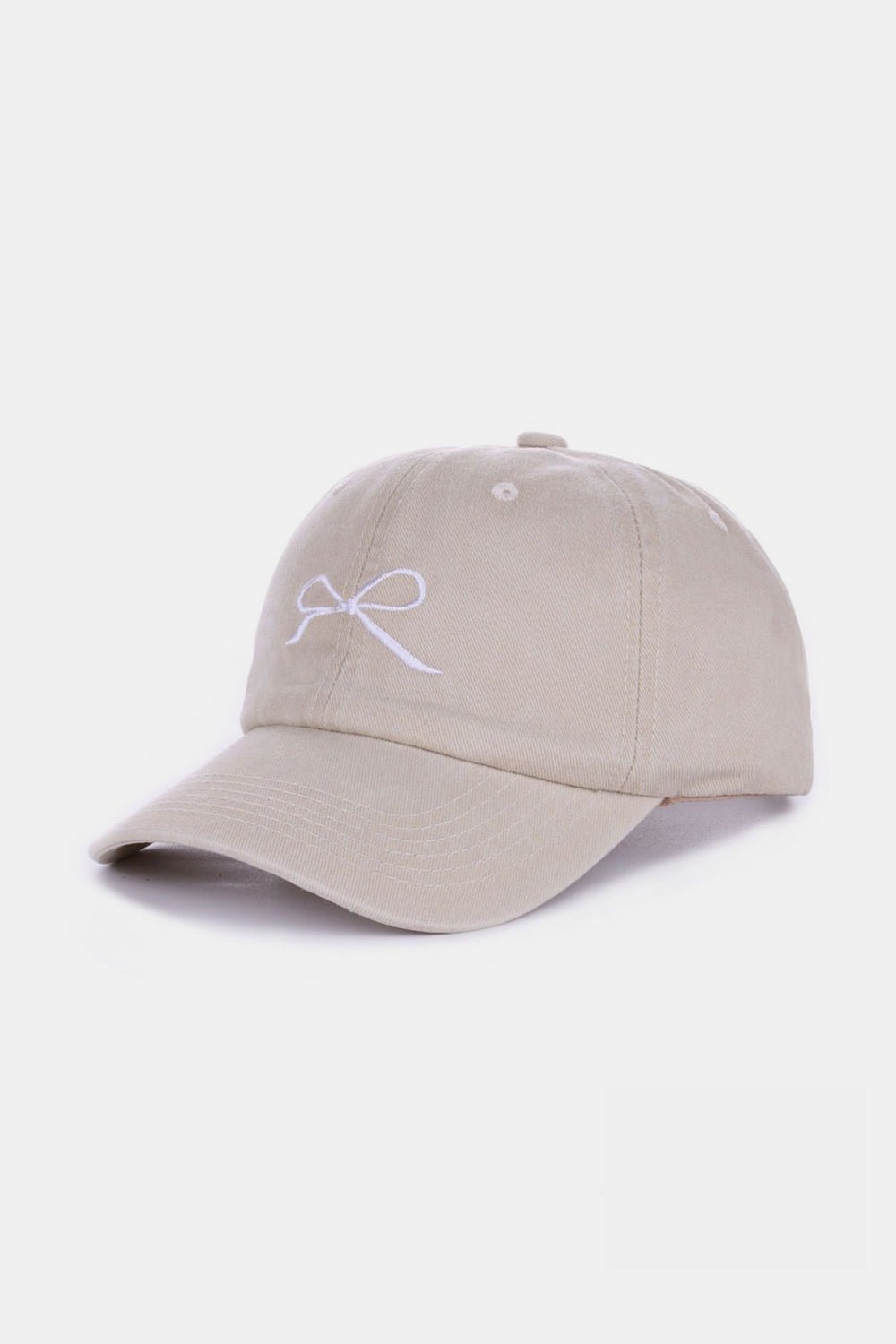 Zenana Bow Embroidered Washed Cotton Caps - Mythical Kitty Boutique
