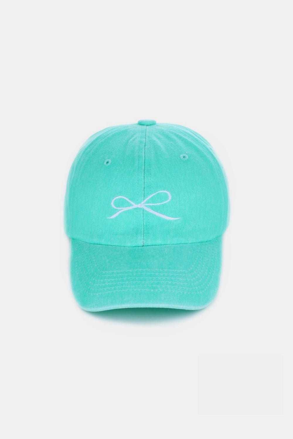 Zenana Bow Embroidered Washed Cotton Caps - Mythical Kitty Boutique