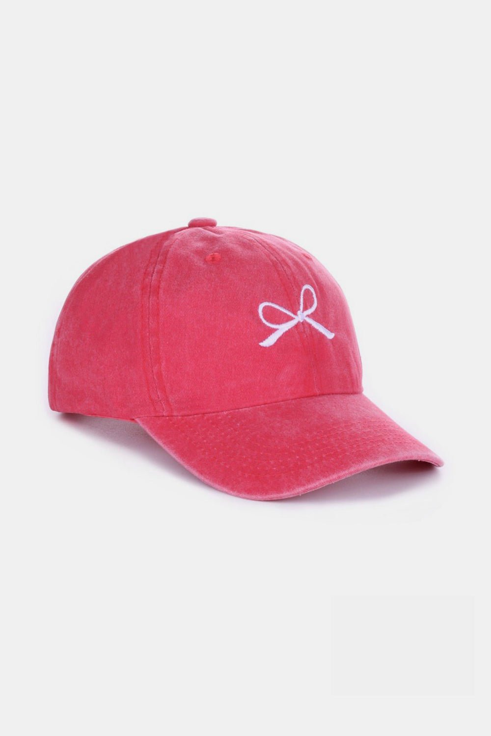 Zenana Bow Embroidered Washed Cotton Caps - Mythical Kitty Boutique