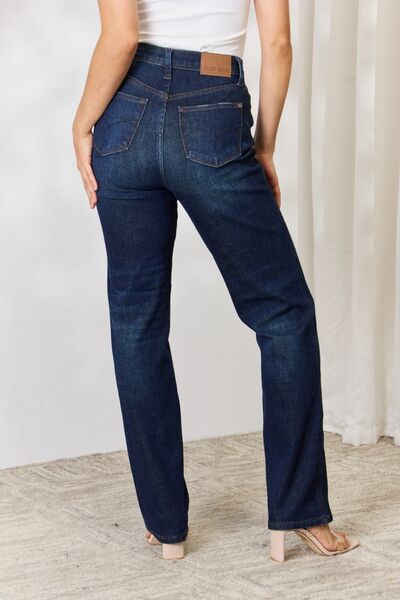 Judy Blue Button-Fly Straight Jeans - Mythical Kitty Boutique
