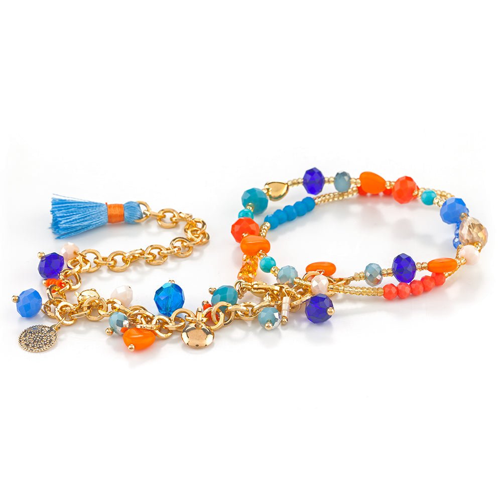 Pulsera Colorida Piedra Natural - Mythical Kitty Boutique