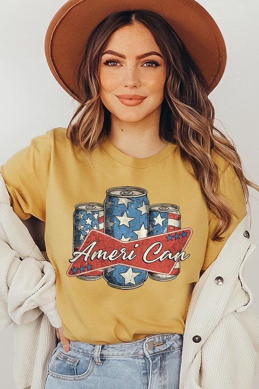 Ameri Can Graphic T Shirt - Mythical Kitty Boutique