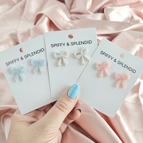 Bow Studs - Light Blue - Mythical Kitty Boutique