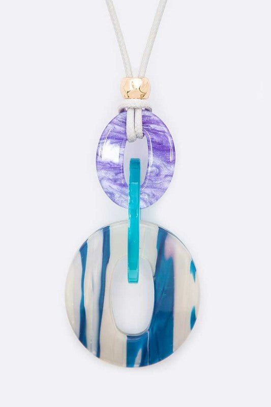 Colored Resin Statement Pendant Necklace - Mythical Kitty Boutique
