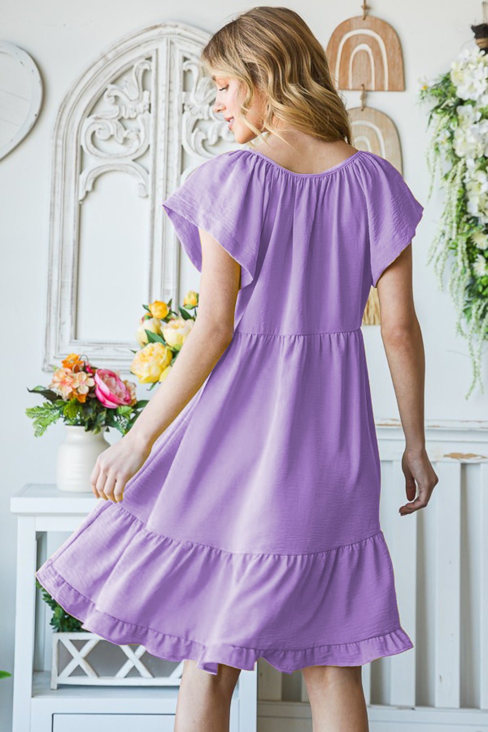 Lavender Breeze Ruffle Dress - Mythical Kitty Boutique