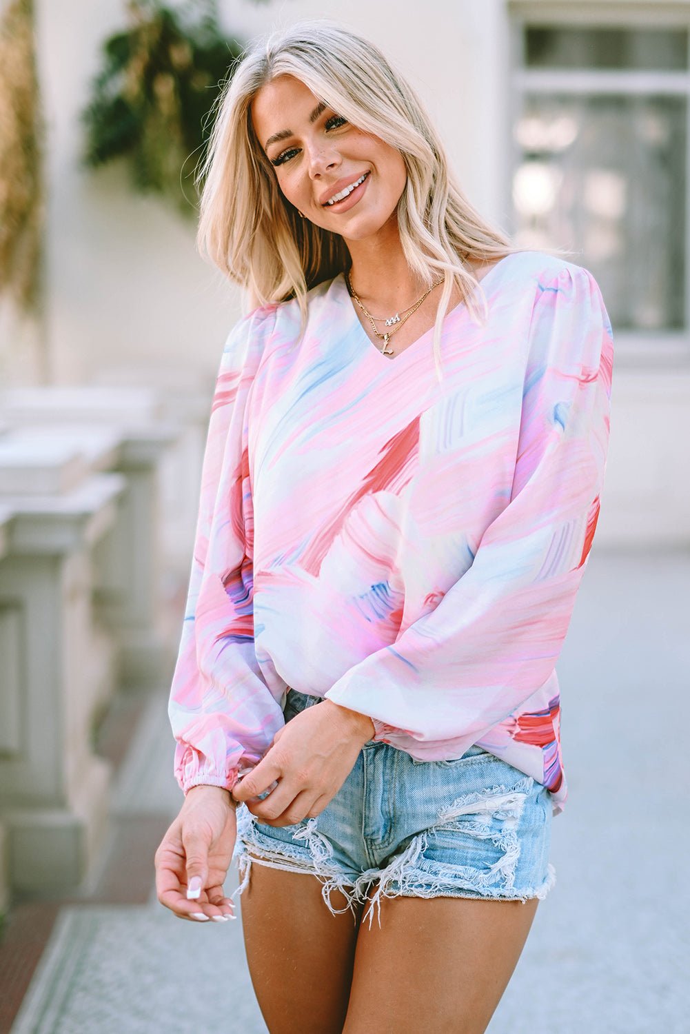 A Little Artsy Puff Sleeve Blouse - Mythical Kitty Boutique