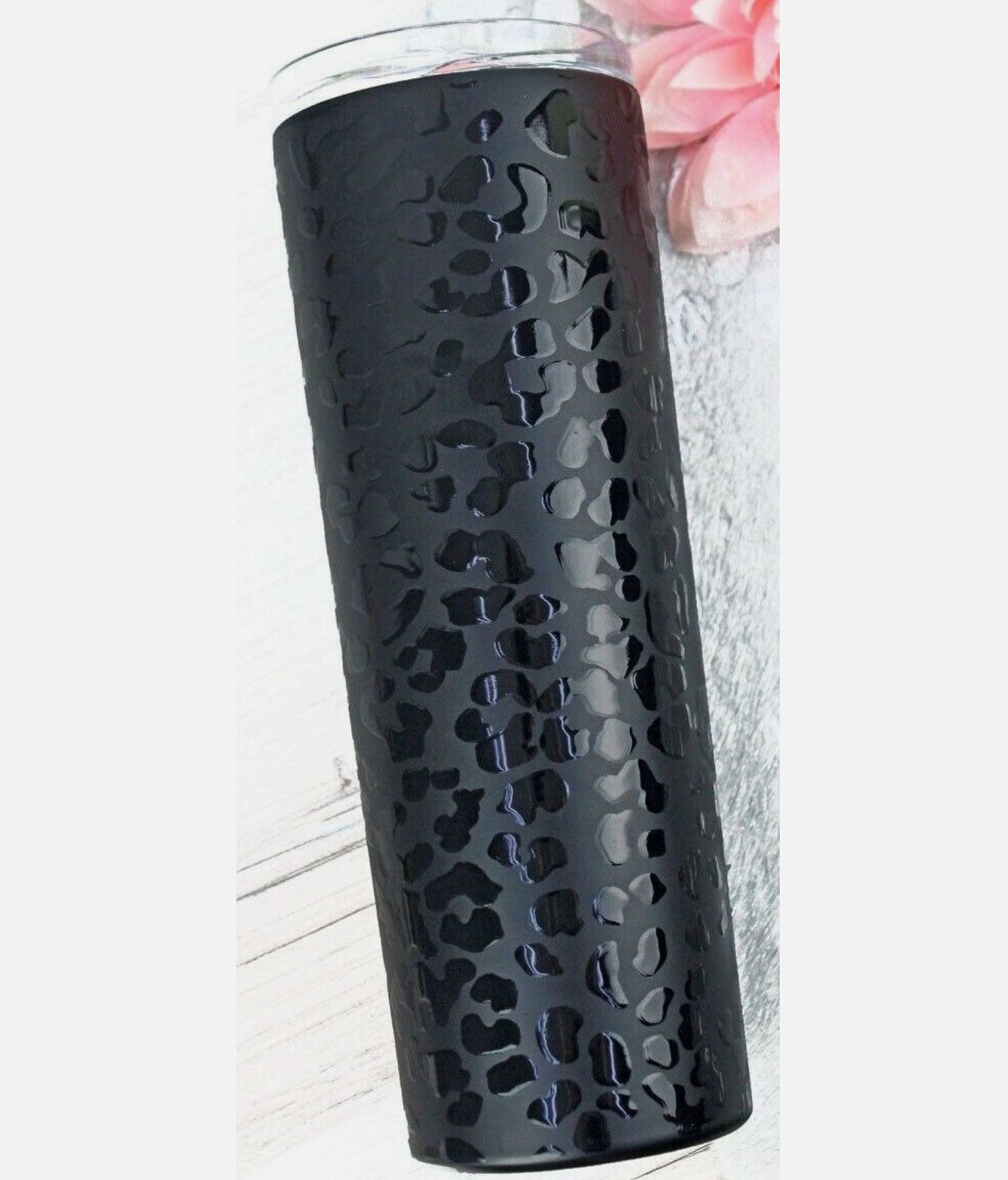 Black Matte Leopard Tumbler | 20 oz. - Mythical Kitty Boutique