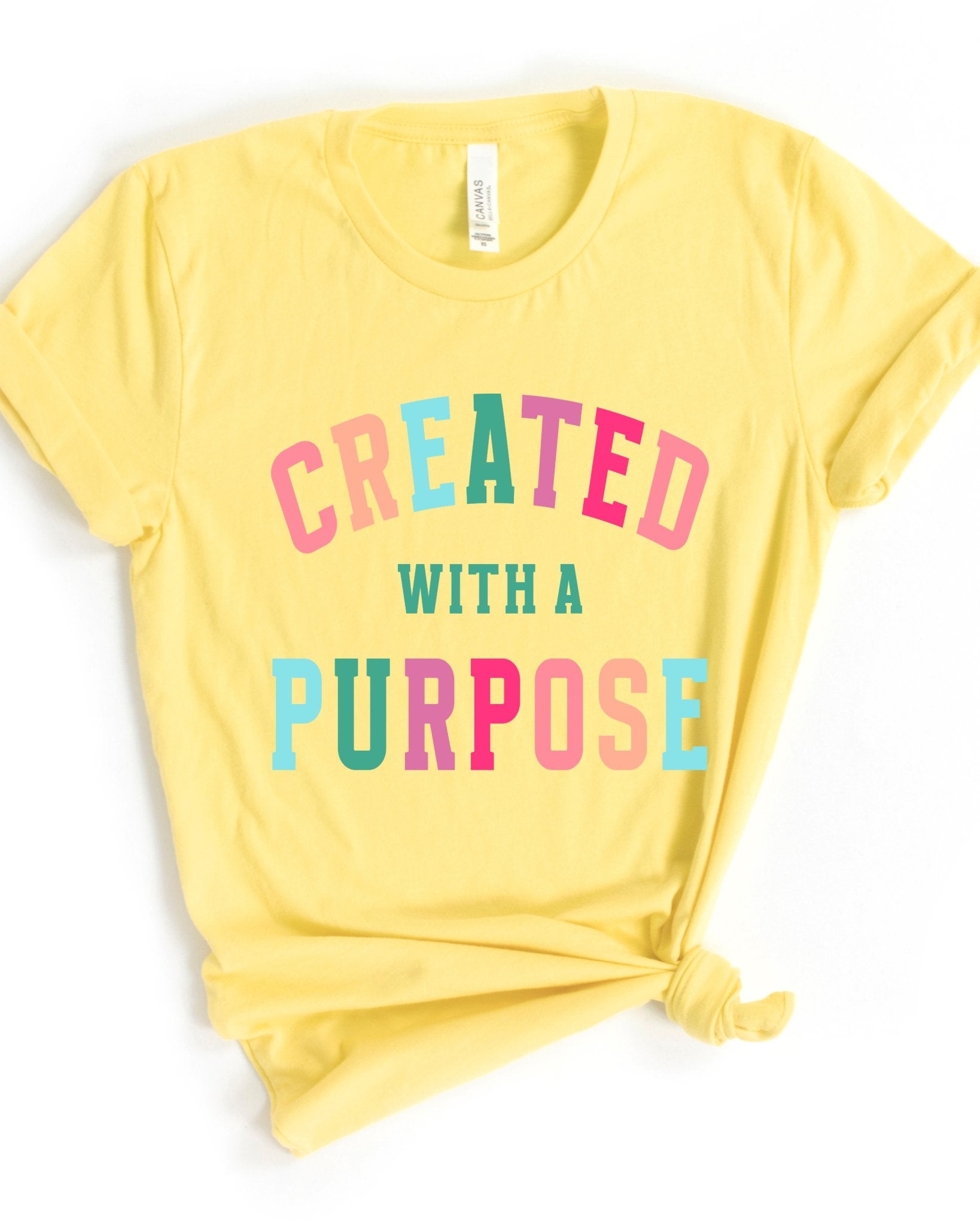 Created with a Purpose T-shirt (Bella Canvas) - Mythical Kitty Boutique