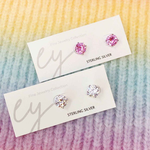 Exceptional Cut Sterling Silver Stud Earrings - Mythical Kitty Boutique