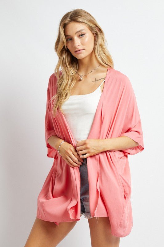 Favorite Solid Kimono Cardigan - Mythical Kitty Boutique