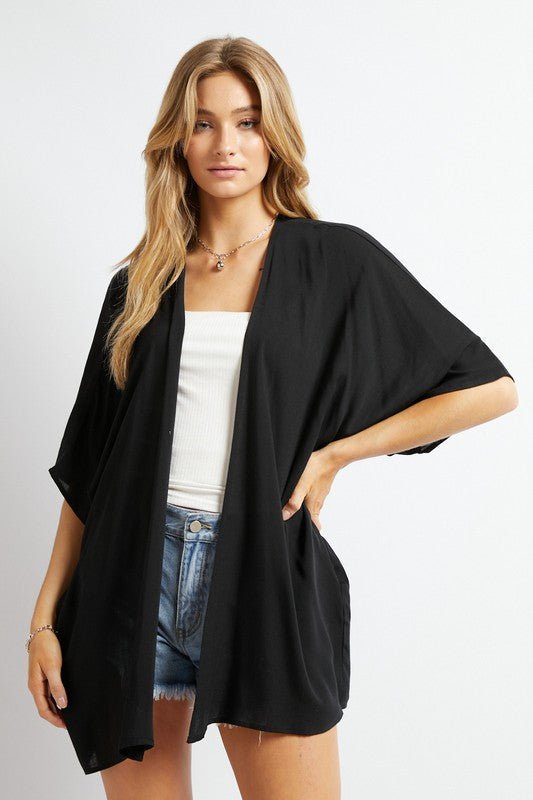 Favorite Solid Kimono Cardigan - Mythical Kitty Boutique