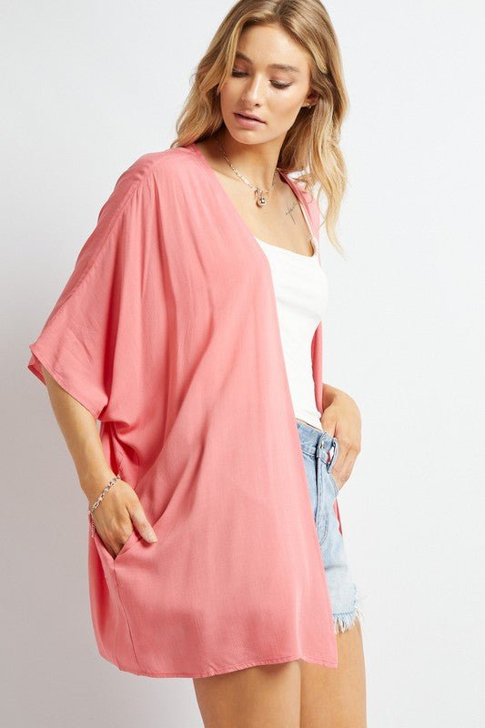 Favorite Solid Kimono Cardigan - Mythical Kitty Boutique
