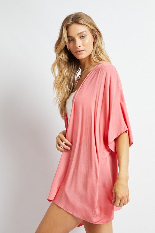 Favorite Solid Kimono Cardigan - Mythical Kitty Boutique