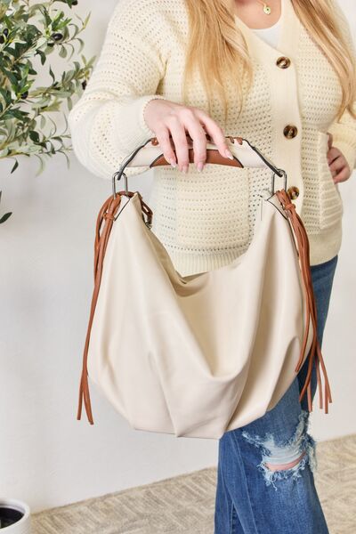 Fringe Detail Contrast Handbag - Mythical Kitty Boutique