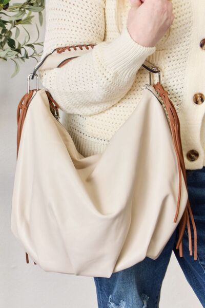 Fringe Detail Contrast Handbag - Mythical Kitty Boutique