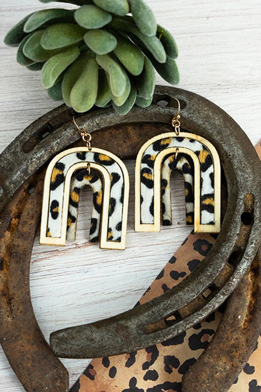 Gia Leopard Wood Earrings - Mythical Kitty Boutique