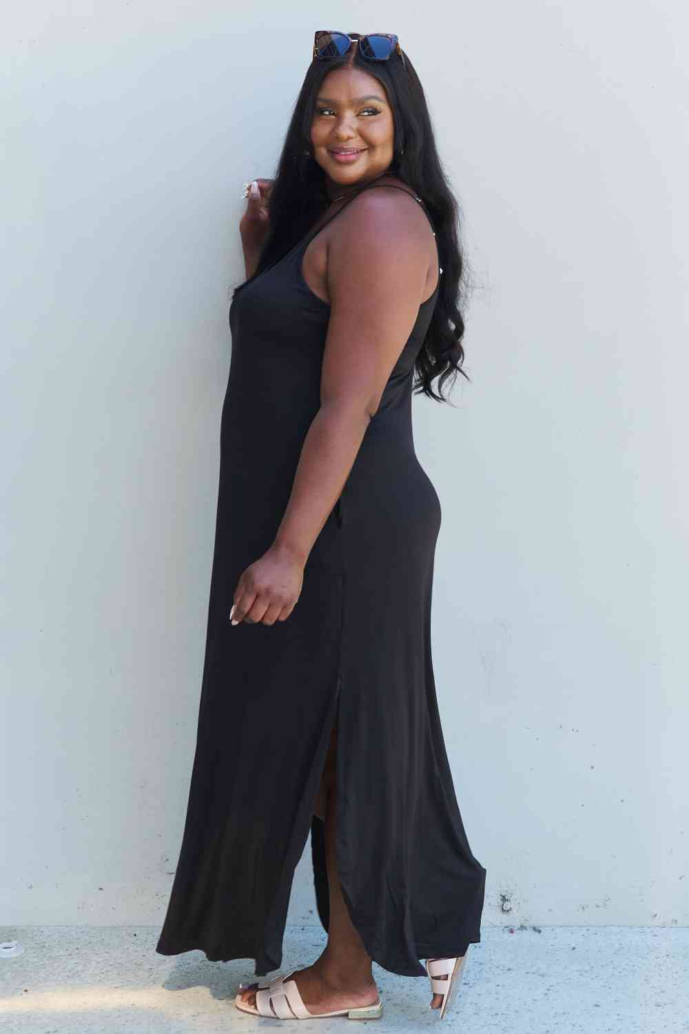 Good Energy Cami Side Slit Maxi Dress - Mythical Kitty Boutique