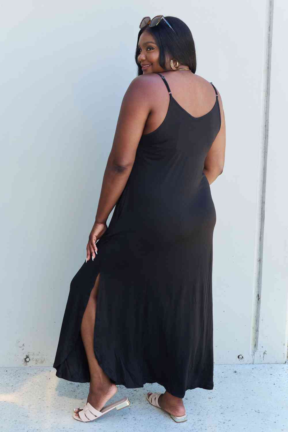 Good Energy Cami Side Slit Maxi Dress - Mythical Kitty Boutique