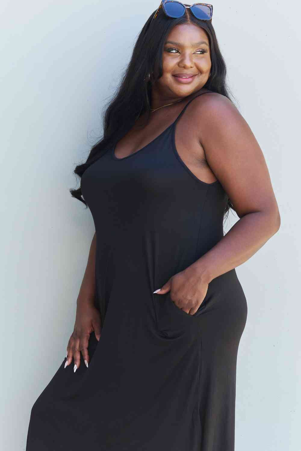 Good Energy Cami Side Slit Maxi Dress - Mythical Kitty Boutique