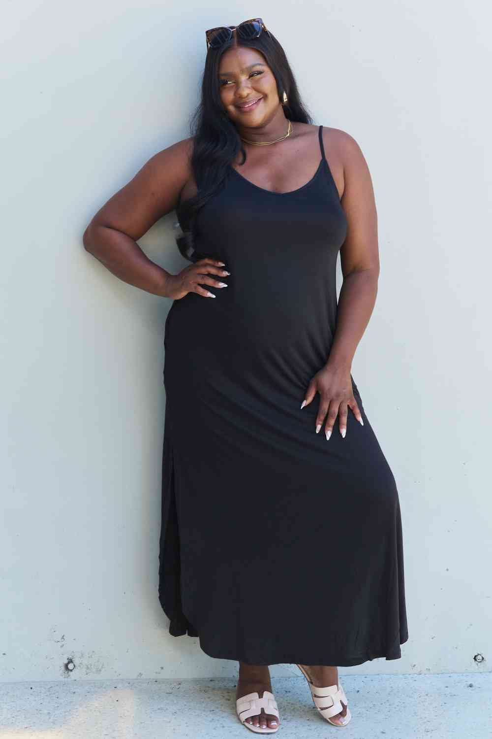 Good Energy Cami Side Slit Maxi Dress - Mythical Kitty Boutique