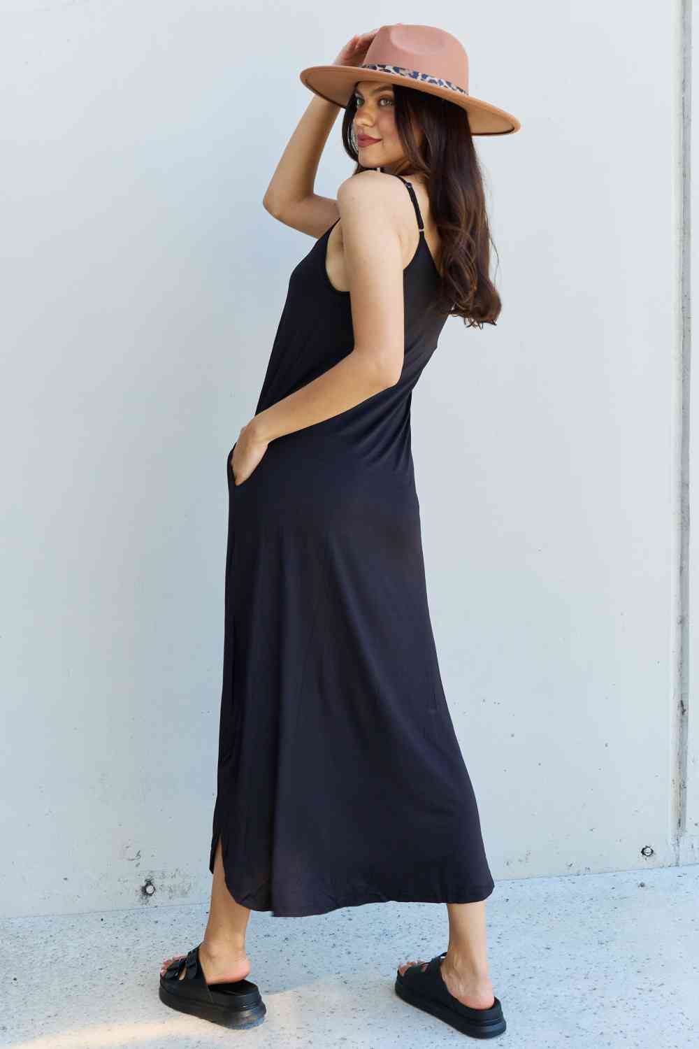 Good Energy Cami Side Slit Maxi Dress - Mythical Kitty Boutique