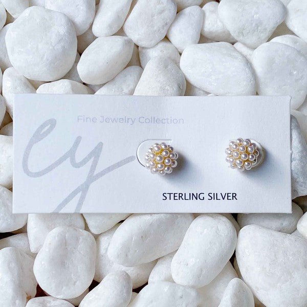 Jenna Pearl Sterling Silver Earrings - Mythical Kitty Boutique