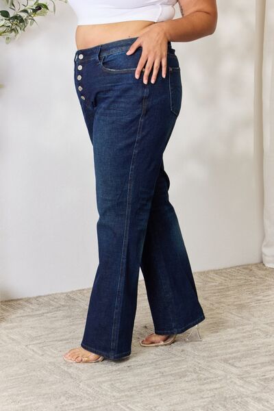 Judy Blue Button-Fly Straight Jeans - Mythical Kitty Boutique