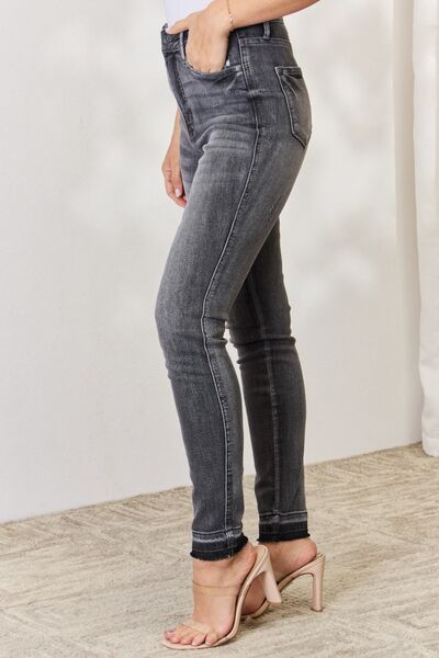 Judy Blue High Waist Tummy Control Release Hem Skinny Jeans - Mythical Kitty Boutique