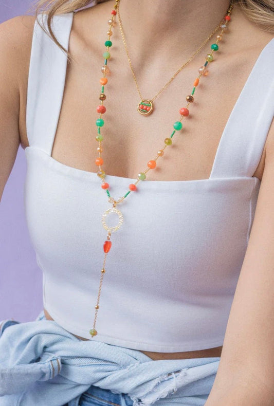Leslie Orange Necklace - Mythical Kitty Boutique