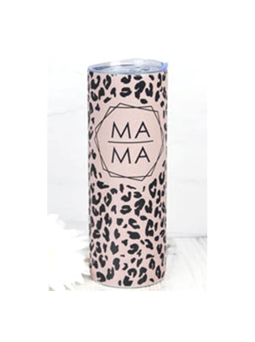Mama Nude Leopard Skinny Tumbler - Mythical Kitty Boutique
