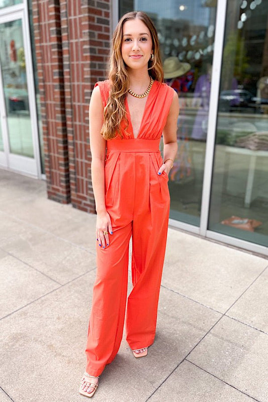 Mango Tie Jumpsuit - Mythical Kitty Boutique