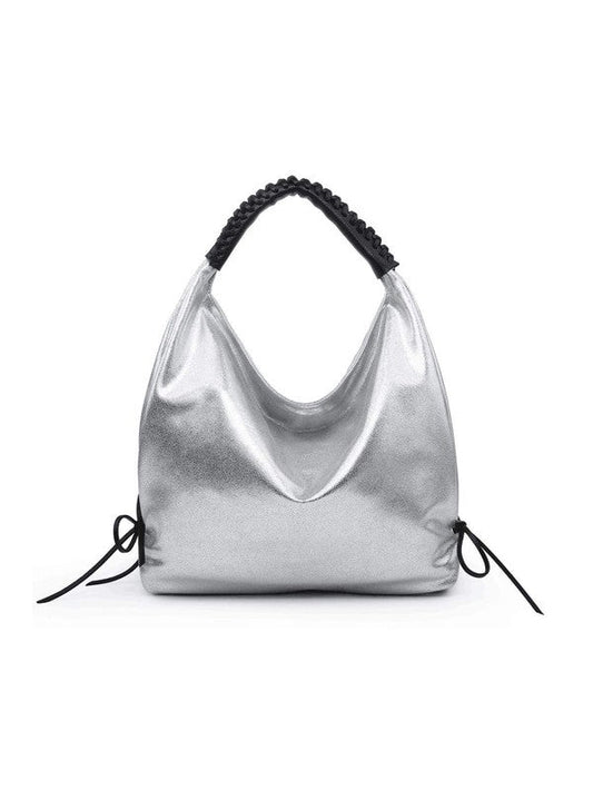 Metallic Silver Hobo Bag - Mythical Kitty Boutique