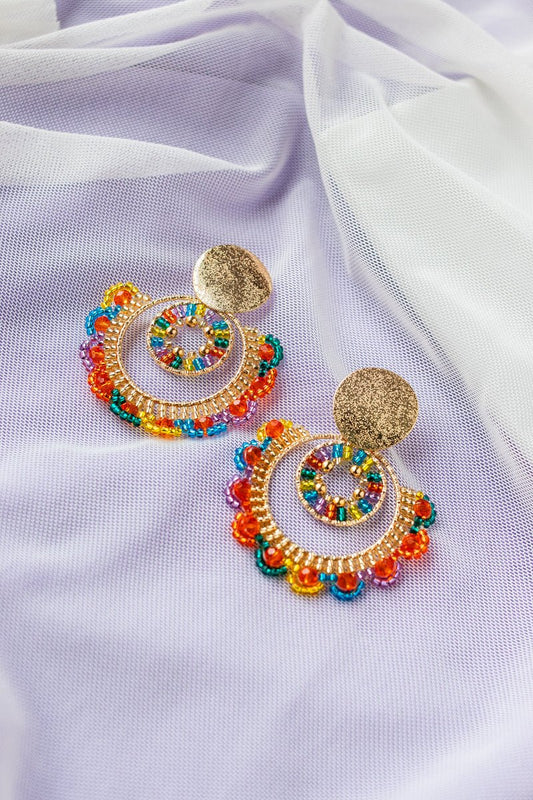 Multicolor Floral Earrings - Mythical Kitty Boutique