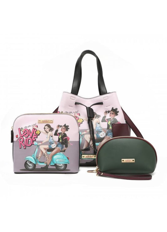 Nikky by Nicole Lee | LOVE RIDE SATCHEL BAG 3PC SET - Mythical Kitty Boutique
