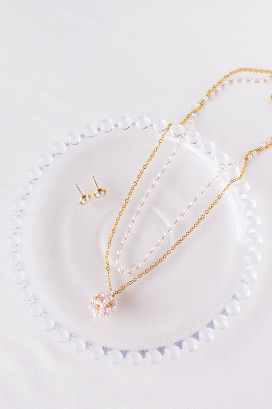 Pearl Ball Layered Necklace - Mythical Kitty Boutique