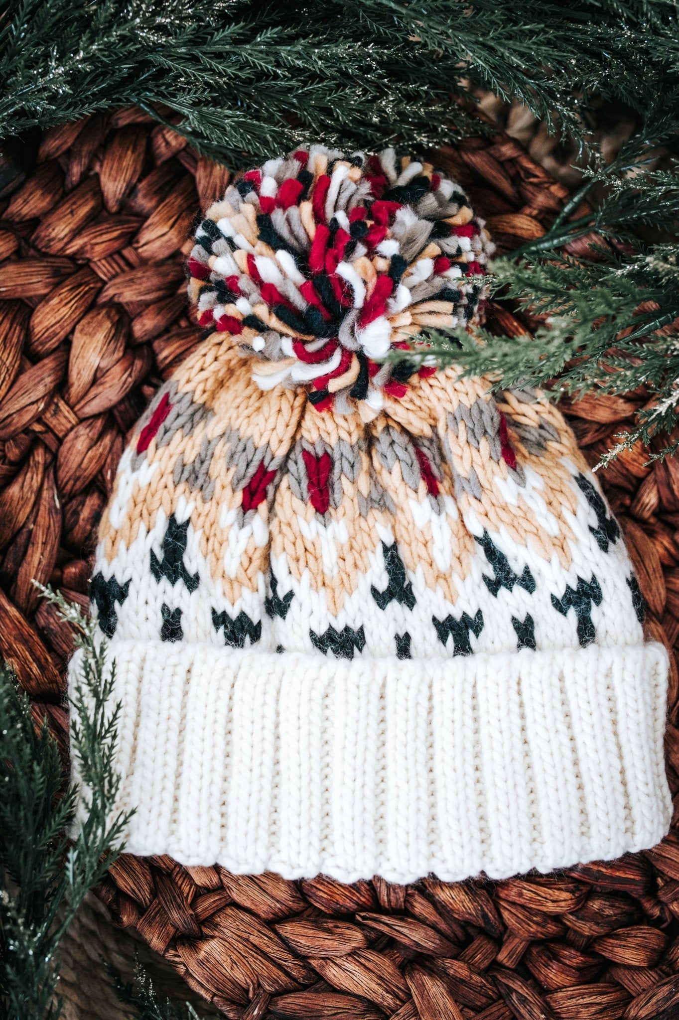 Pompom Ski Knit Hat - Mythical Kitty Boutique