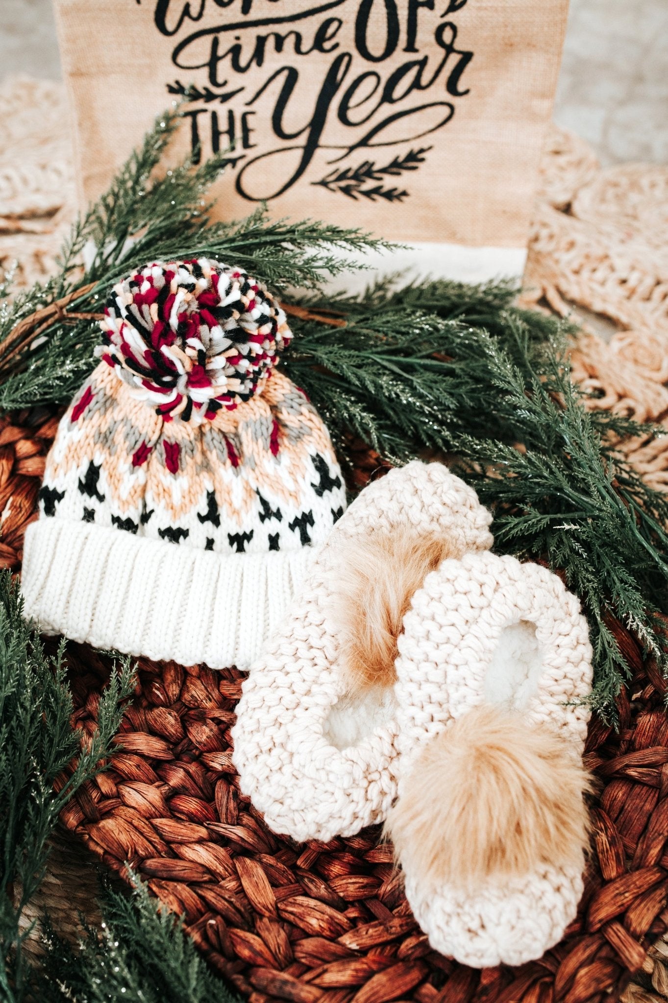 Pompom Ski Knit Hat - Mythical Kitty Boutique