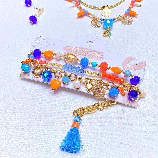 Pulsera Colorida Piedra Natural - Mythical Kitty Boutique