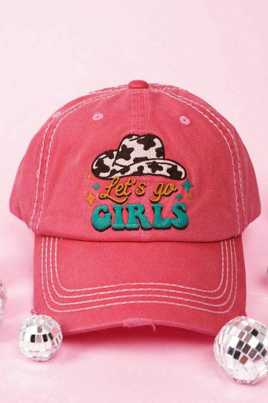 Salmon LET’S GO GIRLS Cap - Mythical Kitty Boutique