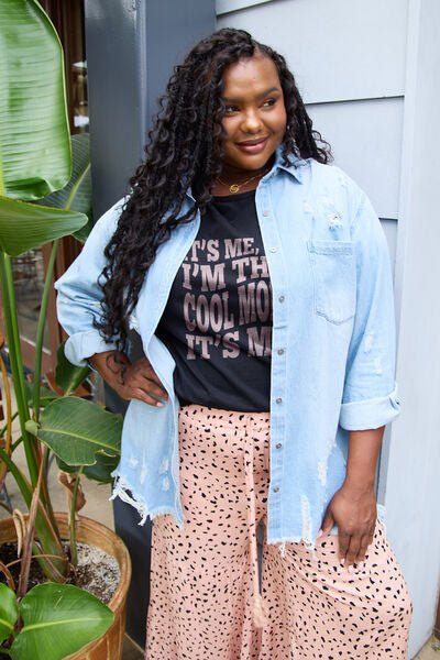 Simply Love Full Size IT'S ME,HI I'M THE COOL MOM IT'S ME Round Neck T-Shirt - Mythical Kitty Boutique