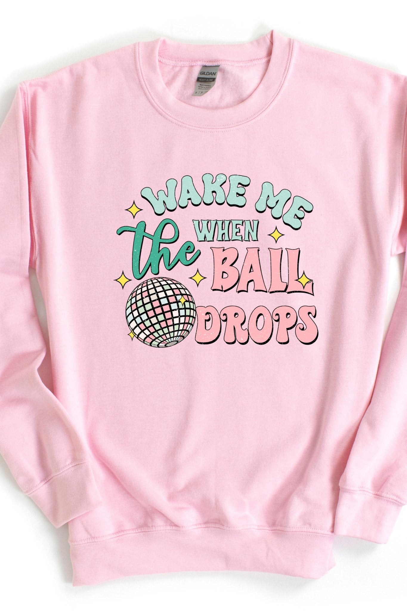WAKE ME WHEN THE BALL DROPS SWEATSHIRT - Mythical Kitty Boutique