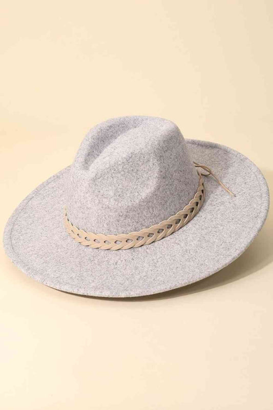 Woven Together Braided Strap Fedora - Mythical Kitty Boutique